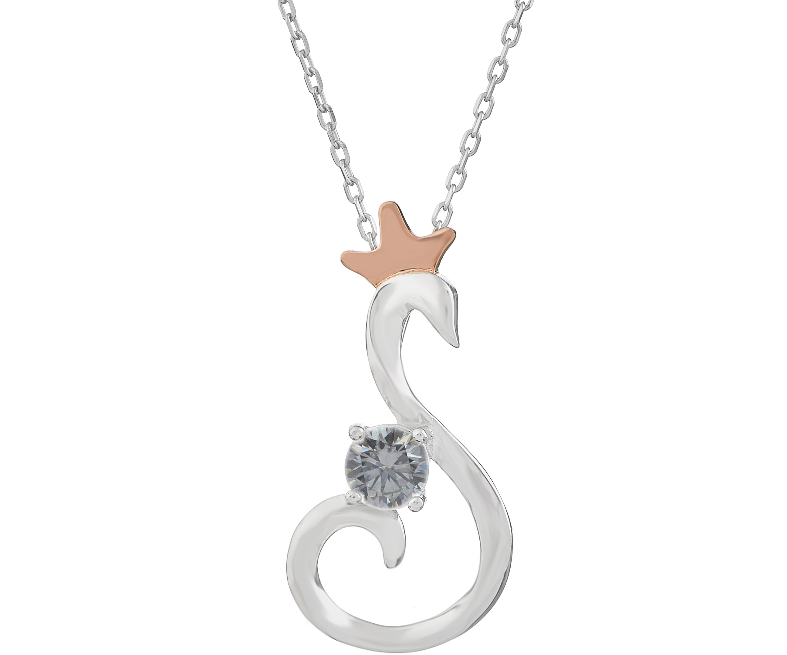 Seahorse Pendant Moissanite