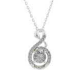 Speck Moissanite Studded Pendant in Sterling Silver