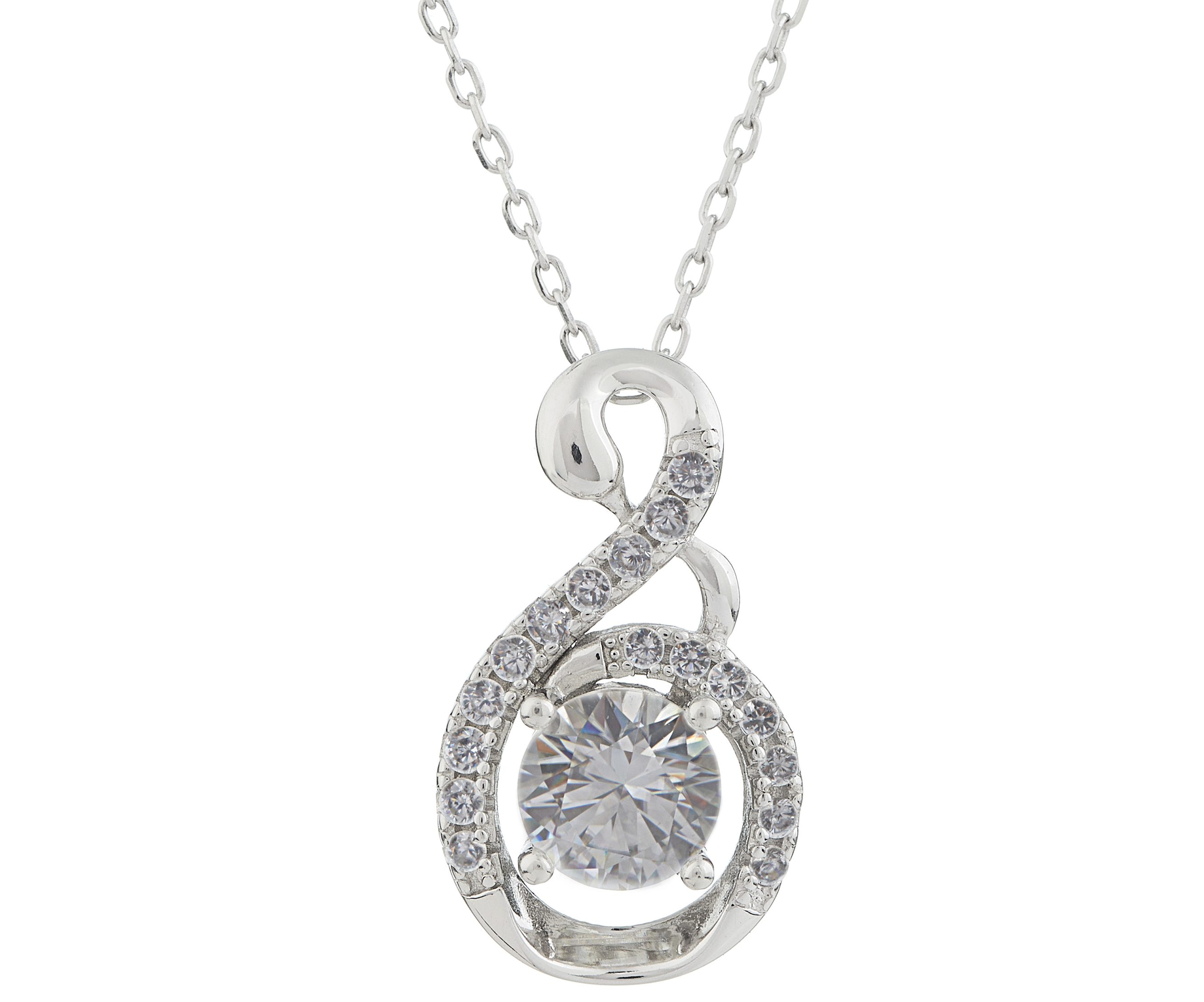 Speck Moissanite Studded Pendant in Sterling Silver