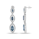 baby blue moissanite marquise earrings dangle