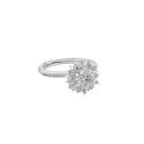 round cut moissanite stone ring