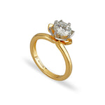 Starlight Gold Plated Solitaire Ring