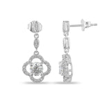 round white moissanite gemstone earrings