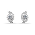 Twisted Moissanite Stud Earrings 