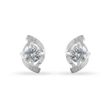 Twisted Moissanite Stud Earrings 