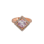 Buy Moissanite Ring Price in India ! Blush Pink Cut Moissanite Ring