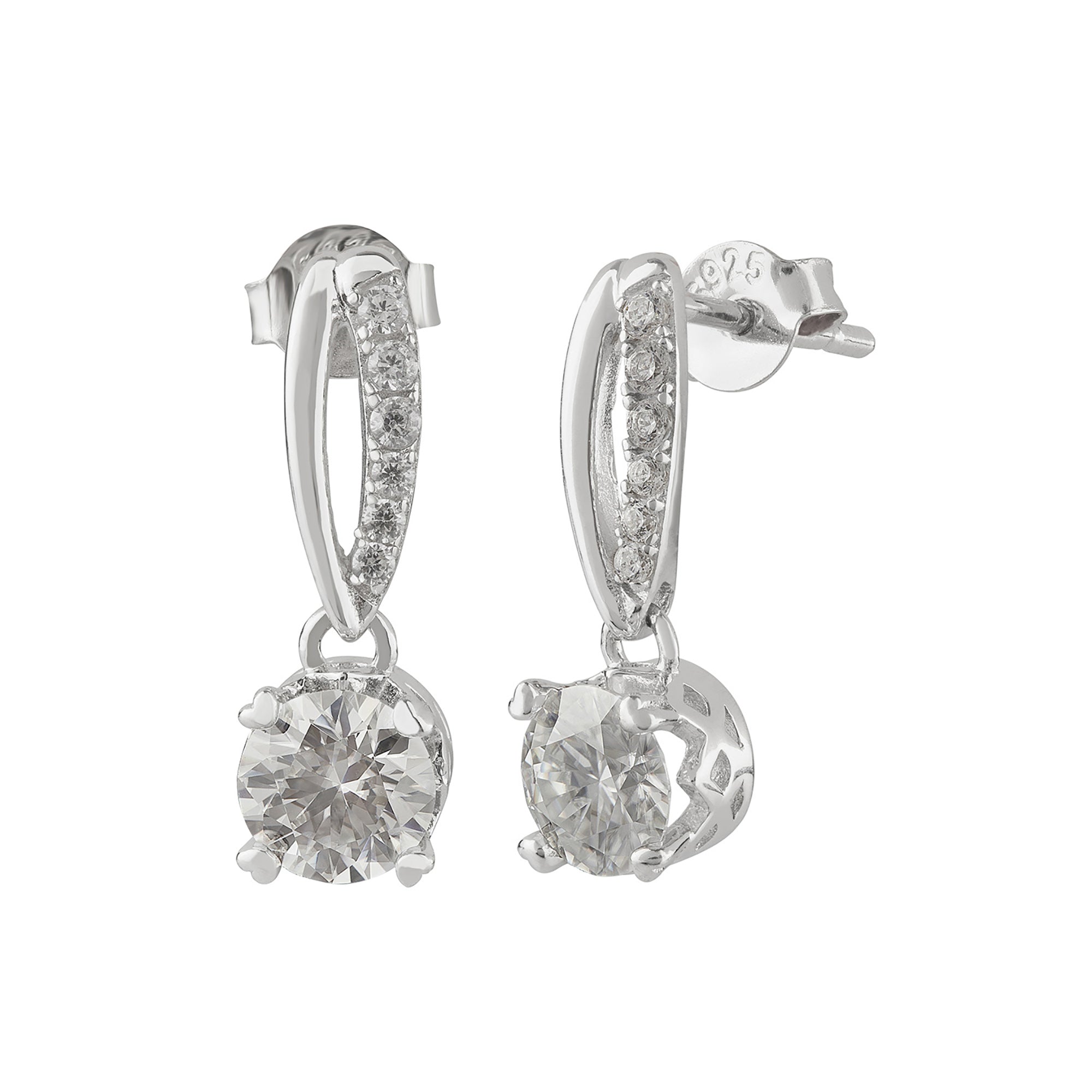 Women moissanite diamond drop earrings