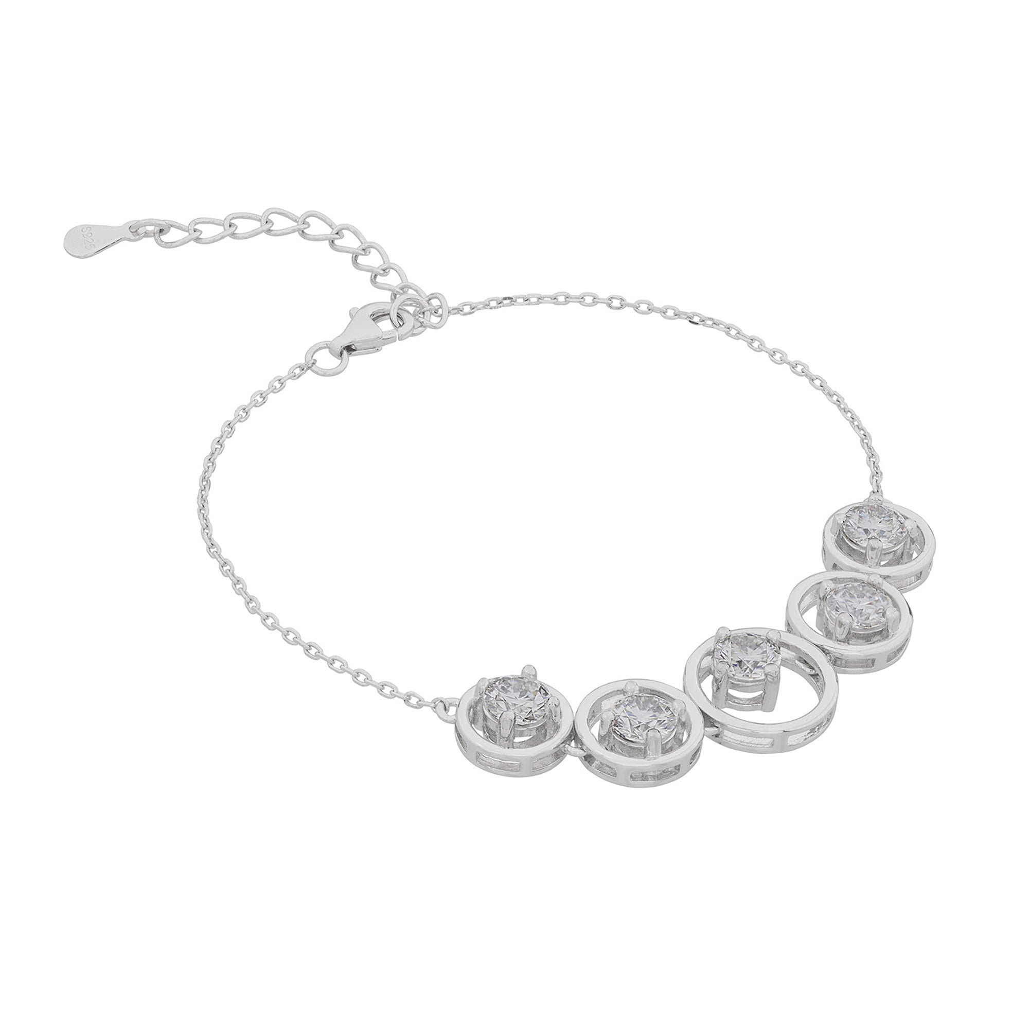 Astral Moissanite Bracelet in Sterling Silver 