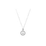 Ethereal Moissanite Studded Pendant with Sterling Silver Chain 