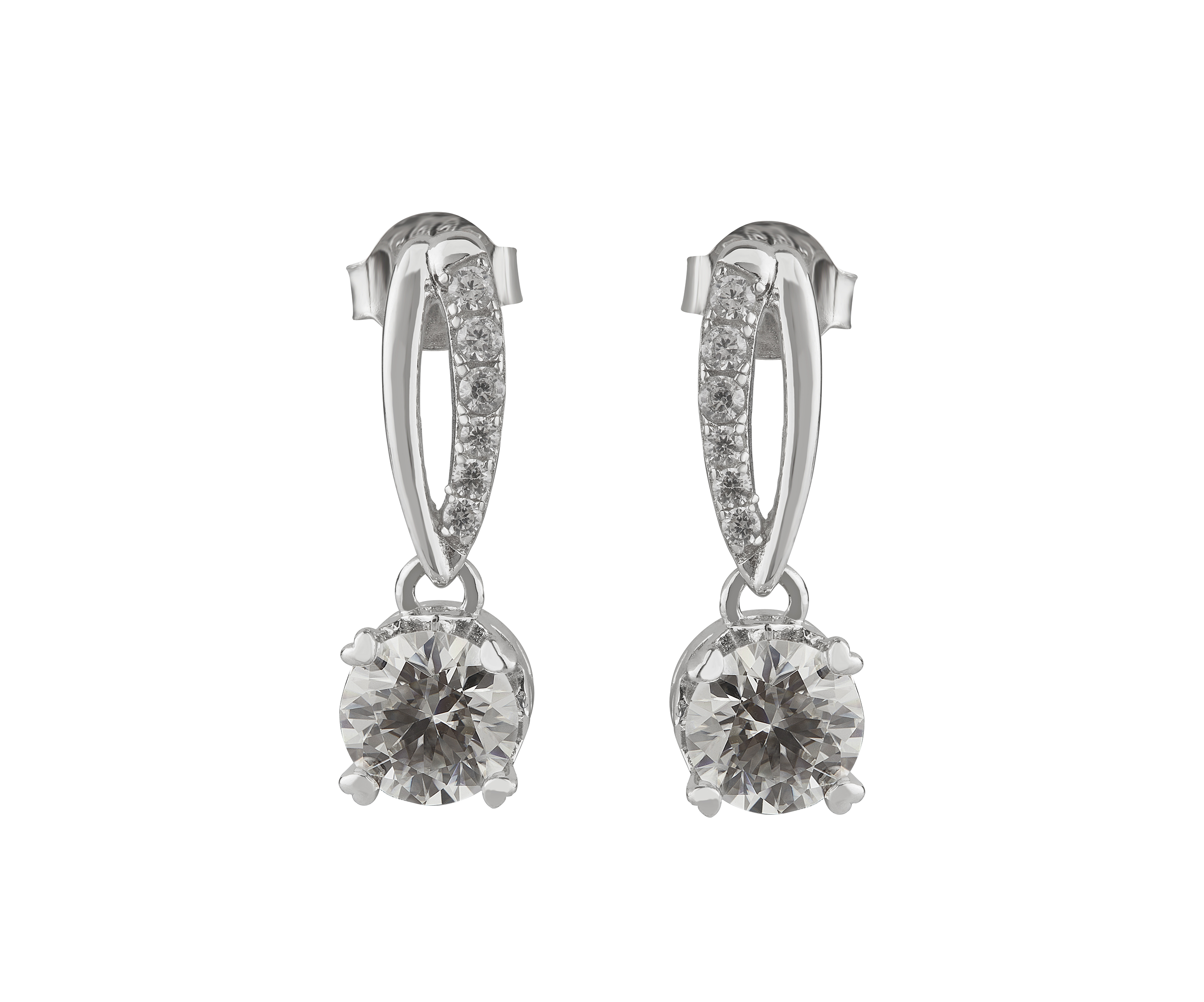 Best Moissanite Diamond Earrings ! Silver Drop Earrings - Anemoii