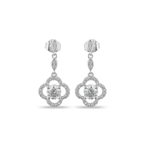 Moissanite Flower Earrings Online in India