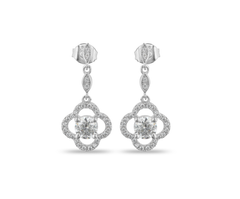 Moissanite Flower Earrings Online in India