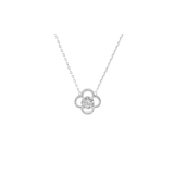 Floral Moissanite Pendant with Sterling Silver Chain