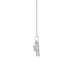 Elegant Heart Shaped Moissanite Studded Pendant with Silver Chain 