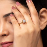 Gold Plated Solitaire Ring 
