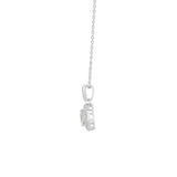 real diamond pendant with sterling silver chain