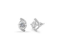 Buy Moissanite Diamond Price Stud Earrings Price India