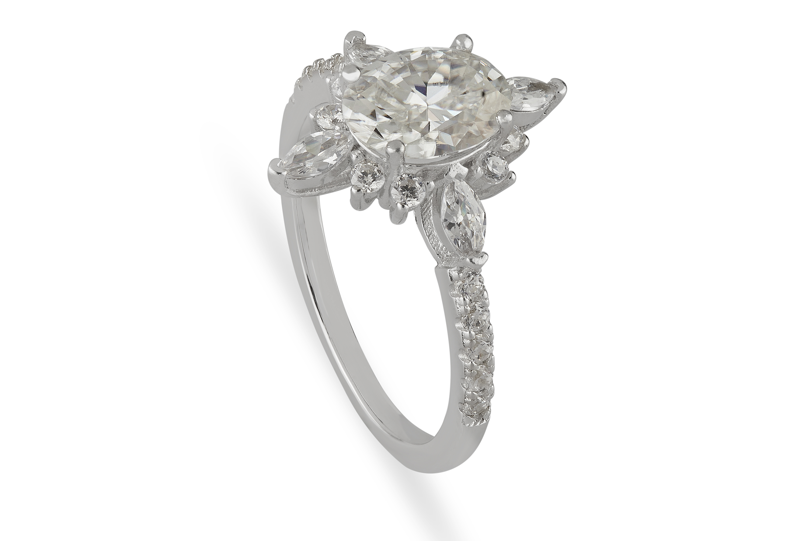 Shop Moissanite Rings India ! Moissanite Diamond Ring - Anemoii