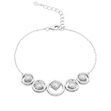 women moissanite bracelet in sterling silver