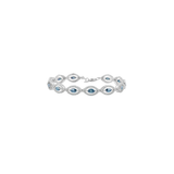 Blue Marquise Cut Moissanite Bracelet 