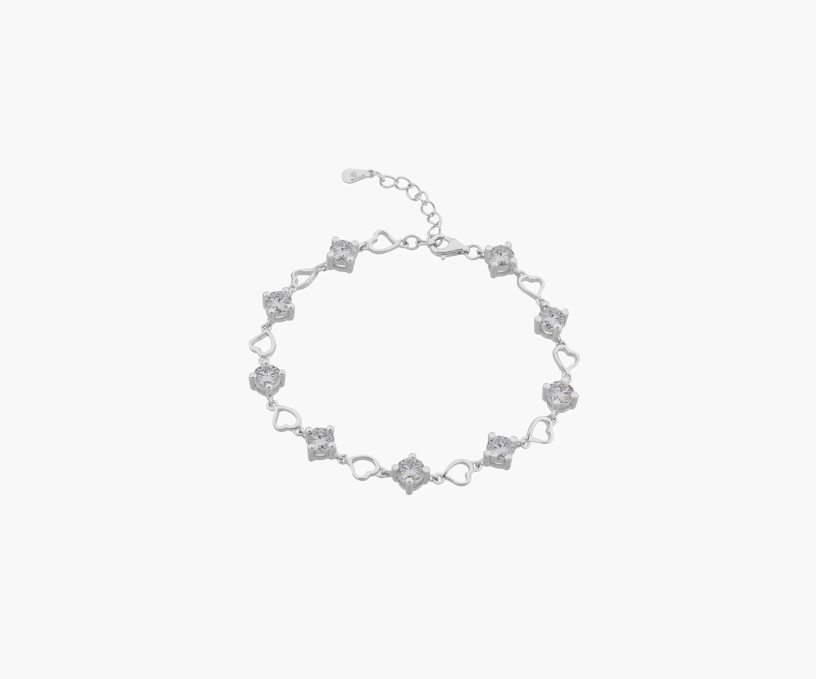 Shop Moissanite Bracelet in Sterling Silver Online - Anemoii