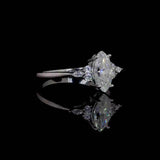 Asscher Cut Moissanite Gemstone Ring for Women
