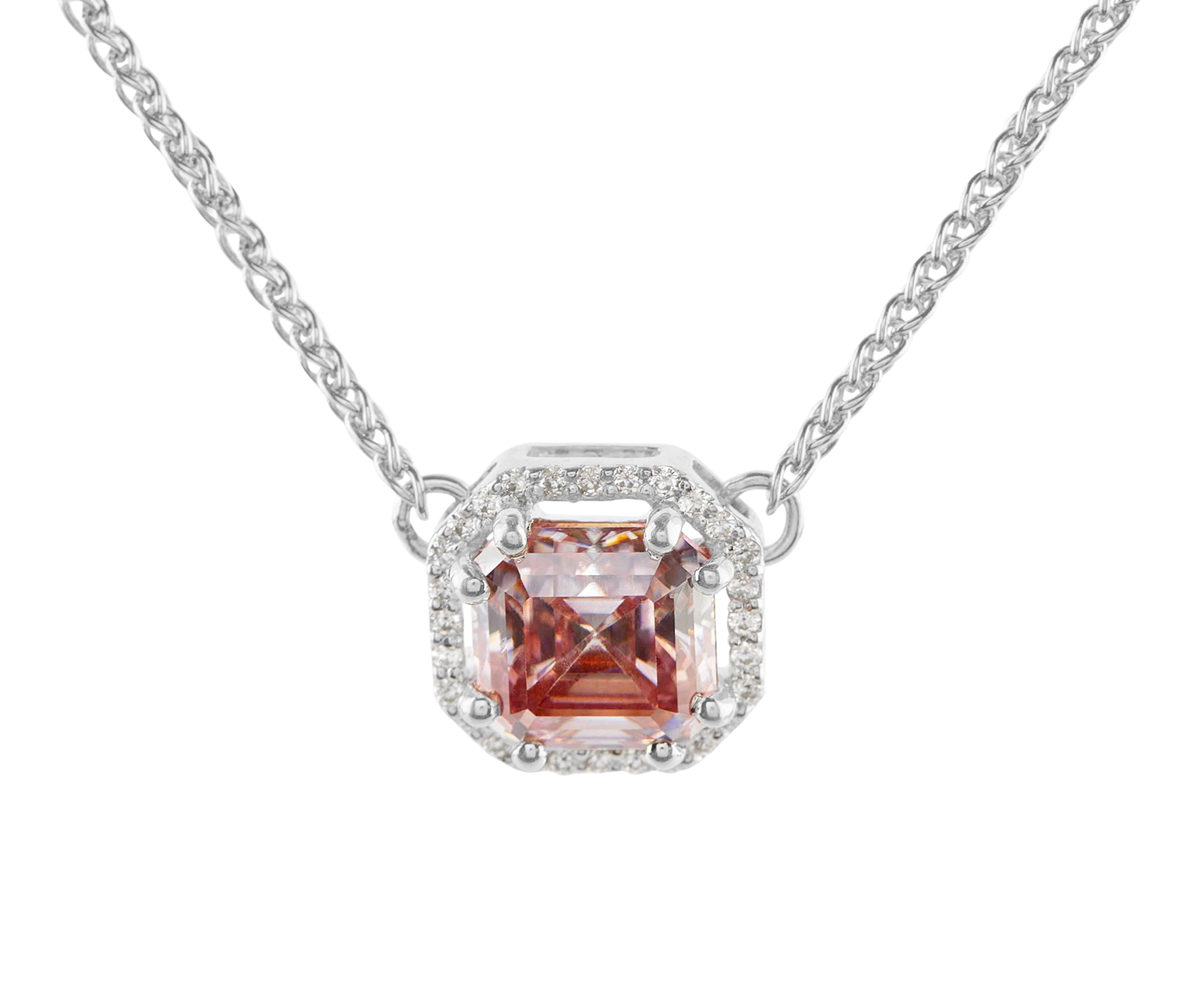 Buy Blush pink moissanite stone pendant price - Anemoii