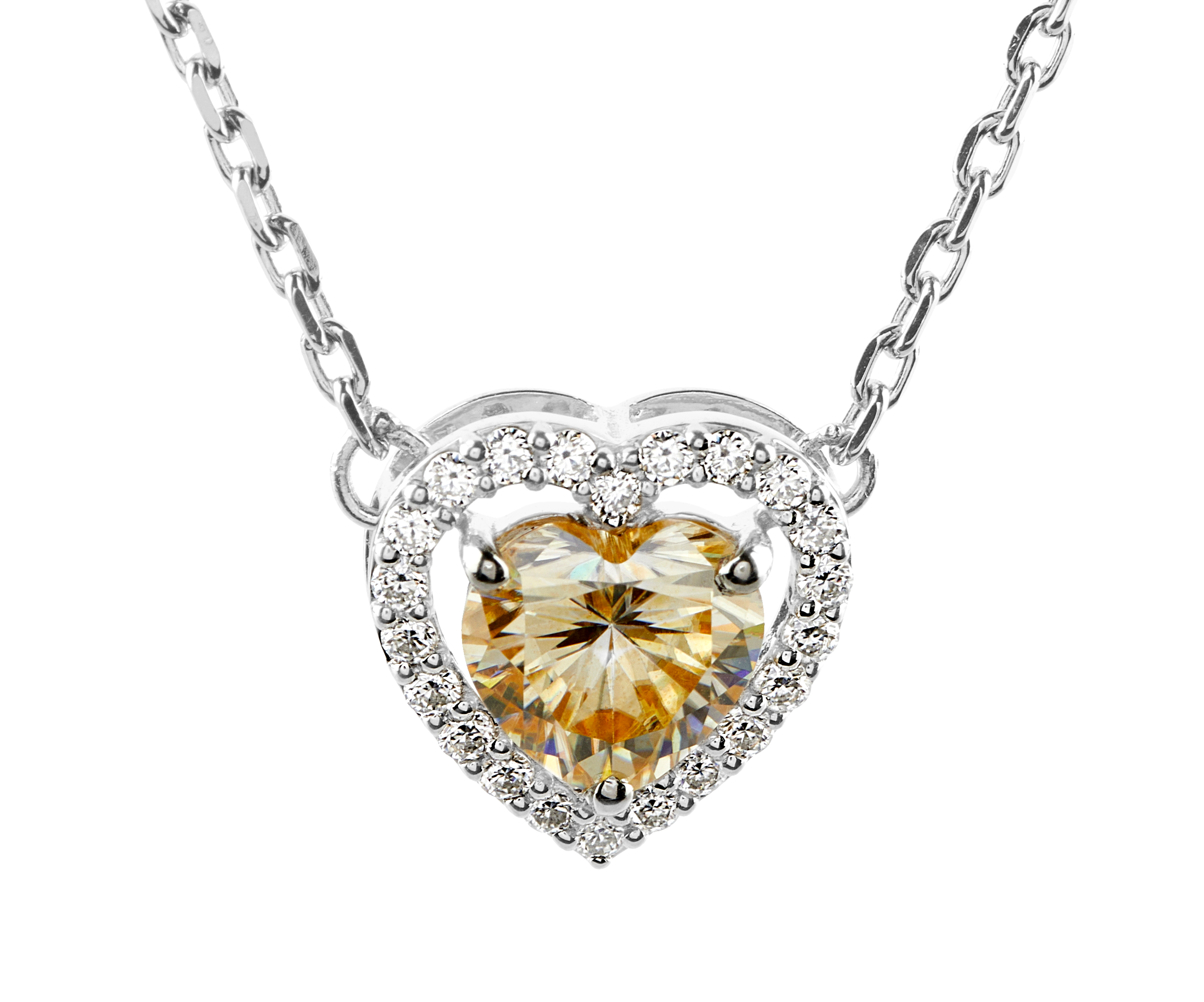 women moissanite stone pendant